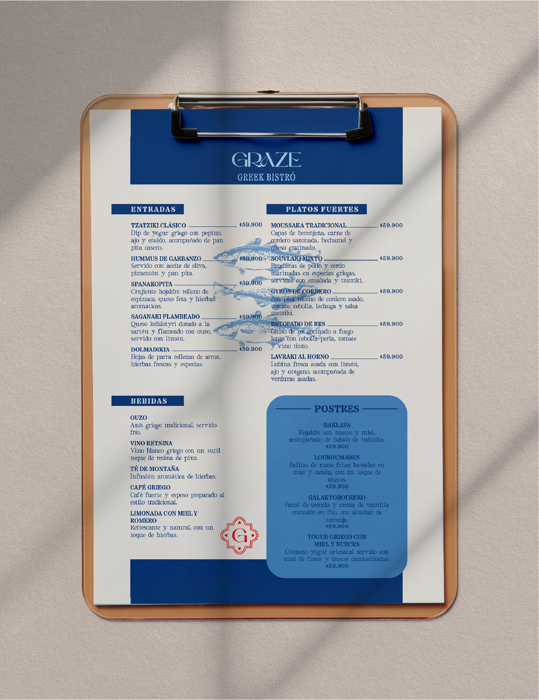 Diseño de menú principal